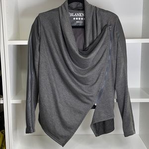 Faux leather/cotton jacket